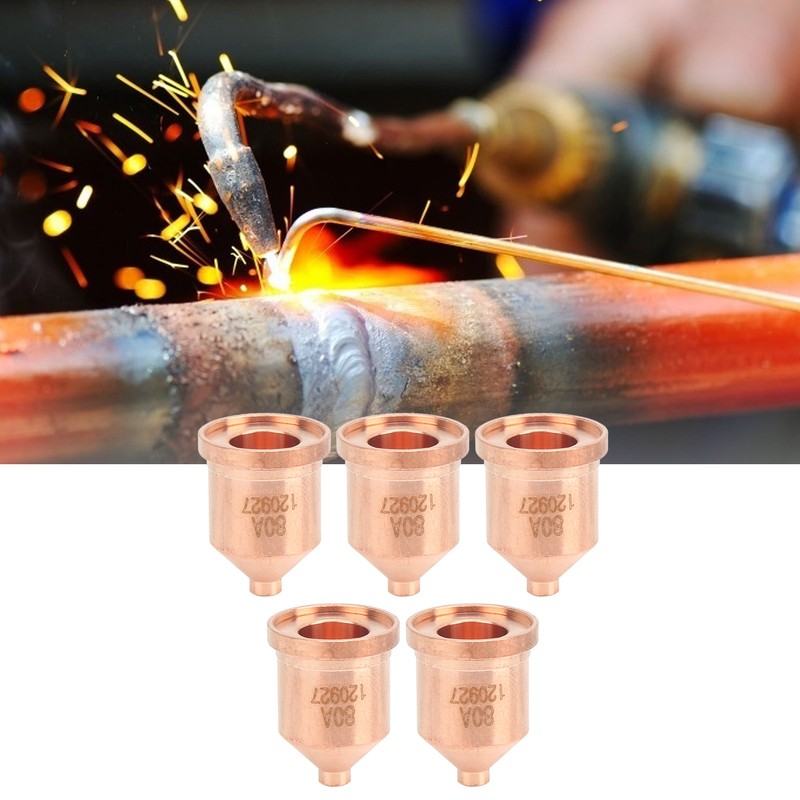 5Pcs Plasma Red Copper Nozzle Cutting Torch Tips Consumables Welding