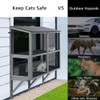 beeNbkks 2 Tiers Bug Proof Cat Catio, Window Cat House