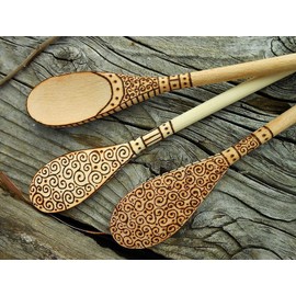 Kitchen Wooden Spoons Mixing Baking Serving Utensils Puppets 12 In - 12 Pack