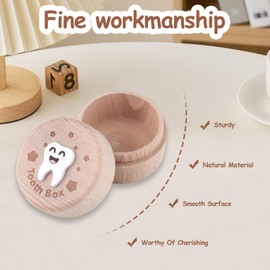 Pack of 2 Tooth Box Milk Teeth Boys Tooth Box Milk Teeth Girls Milk Tooth Box with 3D Carving, Tooth Fairy Box Tooth Fairy Gift for Boys & Girls, Commemorate Your First Tooth Comes with Clip