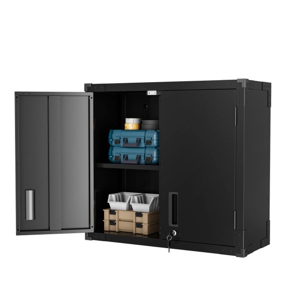 Unbranded Garage Wall Storage Cabinet with Lock & Adjustable Shelves