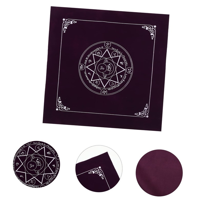 Mikinona Tablecloth for Tarot Cards Non Slip Divination Cloth Eight