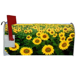 VWAQ Sunflower Home Mailbox Covers Magnetic House Decor - MBM48 (25.5" H X 20.75" W)