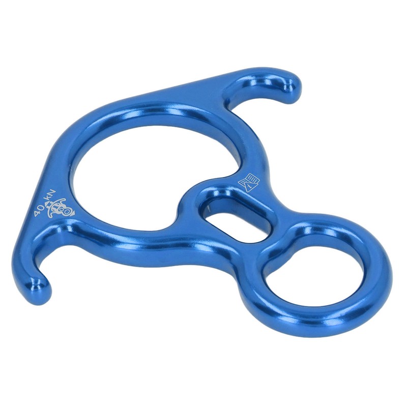 Descender Gear Aluminium Alloy 40KN Pulling Force Ox Horn Shaped