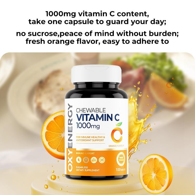  Oxyenergy Chewable Vitamin C 1000mg – High-Potency Antioxidant for
