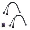 Zescyha 2 Pack PWM Fan Splitter Cable, 1 to 2