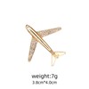 Airplane Brooch Pin for Women Men Crystal Aircraft Lapel Pin
