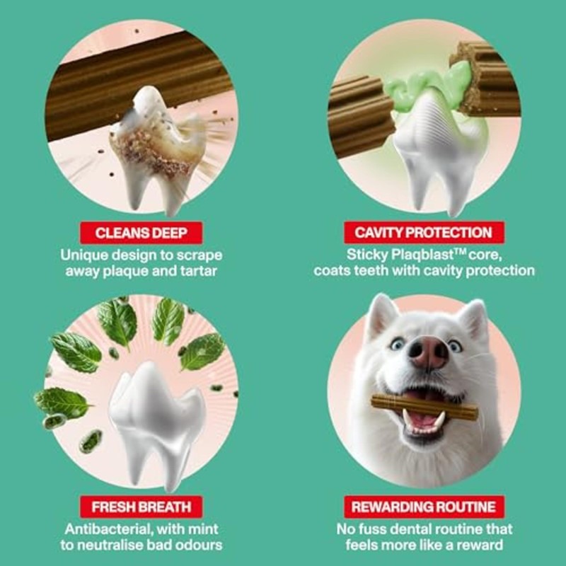 Omni Dental Sticks for Dogs - Dual Texture with PlaqBlast™