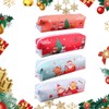 4 Pieces Christmas Theme Pencil Pouch, Canvas Pencil Bag, Cartoon