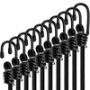 10 Pack Bungee Cords With Hooks, Heavy Duty Elastic Bungee