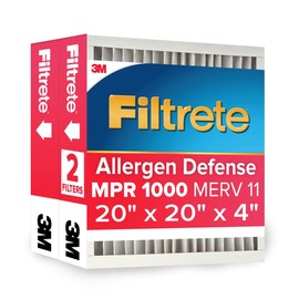 Filtrete 20x20x4 AC Furnace Air Filter, MPR 1000, MERV 11, Fits Honeywell, Allergen Defense, Electrostatic Air Cleaning Filter, 2-Pack (actual size 19.88 x 19.88 x 4.31)