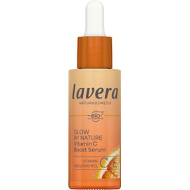 lavera Glow By Nature Vitamin C Boost Serum - intensive Hydration - erfrischt & geschmeidigt - mildert Pigmentflecken & Pickelmale - Q10 - vegan - Naturkosmetik - 30 ml