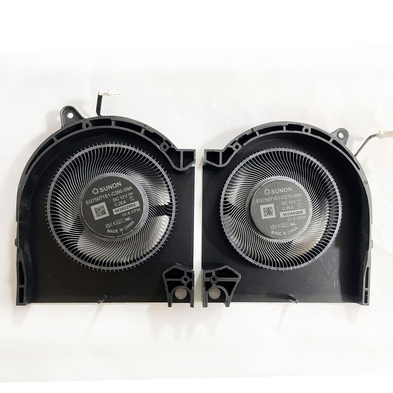 Fleshy Leaf Replacement CPU+GPU Cooling Fan for Dell G16 7630