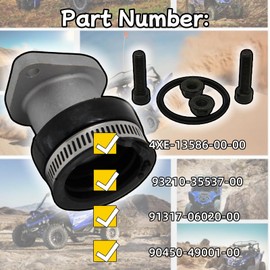XIONGJIALIANG 4XE-13586-00-00 Intake Boot Carburetor Replacement for Yamaha Bear Tracker 250 YFM250 1999 2000 2001 2002 2003 2004