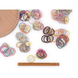 BIANHUAN Hair Rubber for Children, Hair Accessories, Set of 150, Hair Band, Baby & Children, Hair Clips, Accessories, Hair Accessories, For Kids, Girls, Cute, Crown (8), Pastel (150 pieces)