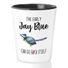 Bird Lover Shot Glass 1.5oz - Early Jay Blue go