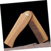Baluue 1set Folding Wooden Hair Comb Case Portable Beard Accessory