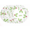 Selecto Bake 100 Stk. Deko-Tortenscheiben, Weihnachtsmuster, mit Beeren, weiß, Spitze,