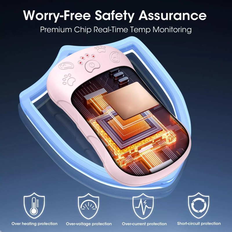 OLV Small Pink 2 in 1 Magnetic Hand Warmers Portable