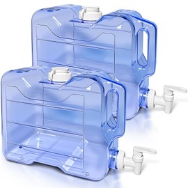 2 Pack Fridge Water Dispensers Bottle with Leak-proof Spigot and Convenient Handle Reusable Plastic Juice Beverage Dispenser Water Jug for Party Refrigerator Drink Iced Tea Juice Storage