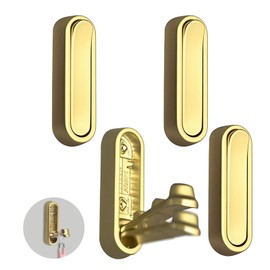Gonggi 4pcs Glod Foldable Coat Hook for Wall - Heavy Duty Folding Space-Saving Hooks, Collapsible Flip Down Wall Mount Hooks for Hanging Coats, Jackets, Bags, Towels, Keys, Bathroom Kitchen