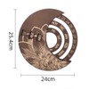 Wooden Wall Calendar Wall Mounted Rotatable Perpetual Calendar Adjustable Round