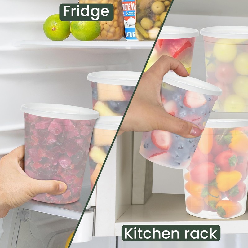 Great Credentials Plastic Soup Food Container with Lids (12), 32