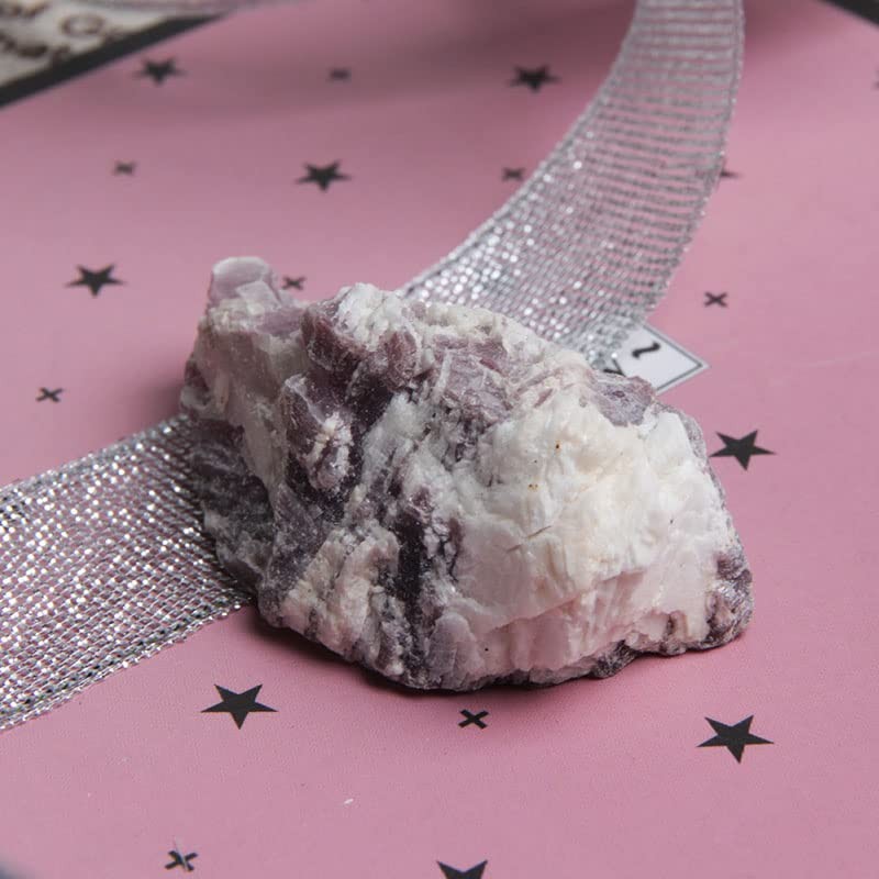 Acxico 100g Lepidolite Collection Layered Lavender Lithium Mica Crystals