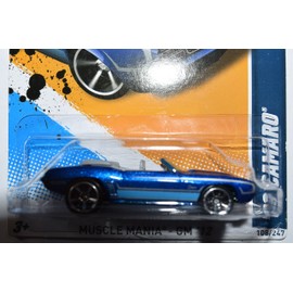 Hot Wheels 2012 Muscle Mania GM Blue '69 Camaro 108/247 Convertible