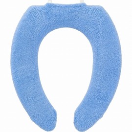 OKA Soft Toilet Seat Cover, Seeds U-Shaped Dedicated Type, Blue (Toilet Seat Cushion, Soft, Thick Weave, Antibacterial, Odor Resistant, Soft Hook)