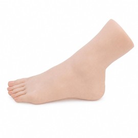 Fabater Maniquí de Pie de Silicona Al Tacto para Exhibición de Arte de Uñas, Modelo de Pie de Posicionamiento de Articulación Flexible Realista para Entrenamiento de Fotografía, de maniquí Realista