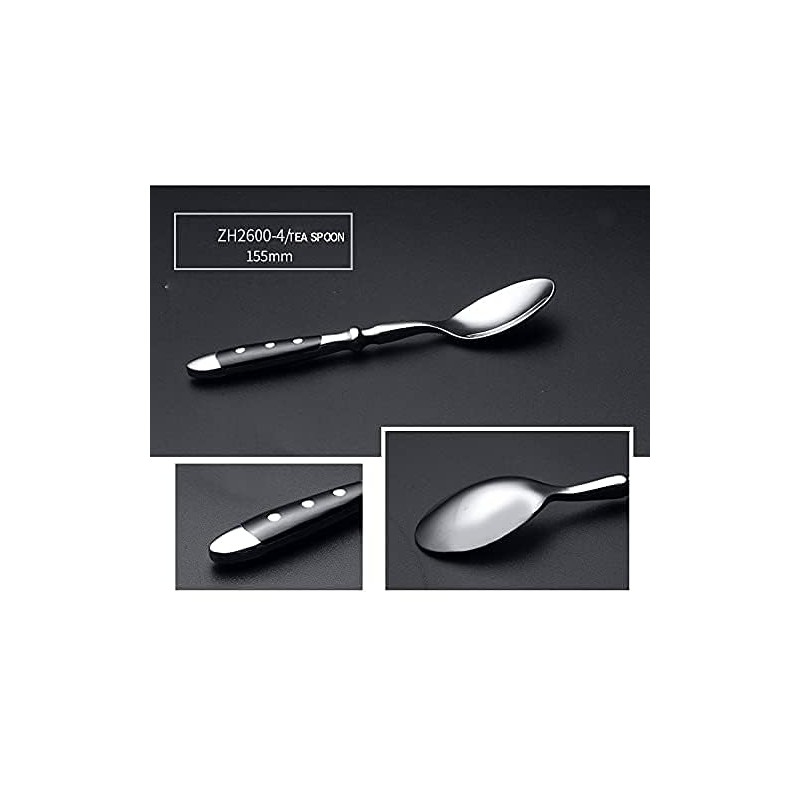 HOMECHAN 20-Piece Vintage Silverware Set with Black Bakelite Handles -