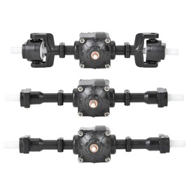 Demeras RC Transmission Front Axle, Drive Shaft Axle 1/16 Transmission Differential Axle Rock Crawler Parts for WPL RC Car Upgraded (Gear Rear Axle)