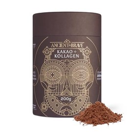 Ancient + Brave | Cocoa + Collagen | 250 g | Raw Cocoa & EU Cattle Collagen | Organic Cocoa | Ashwagandha | Keto