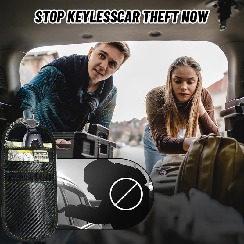 KOLZEMV Protective Car Key Case, Pack of 2 RFID Signal