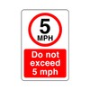 do not exceed 5 mph - 1.2mm Rigid plastic high-visibility