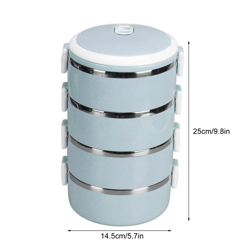 Portable 304 Stainless Steel Bento Lunch Box Thermal Cylinder Lunch