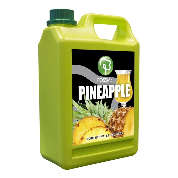 Possmei Flavored Syrup, Pineapple, 5.5 Pound