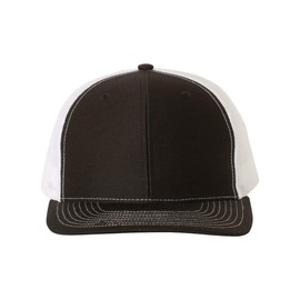 RICHARDSON Snapback Trucker Cap, Adjustable, Black/White