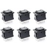6PCS Boat Rocker Switch AC 6A/250V 10A/125V 6 Pin DPDT