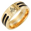 Willis Judd MasonicMan Mens Titanium Freemason Masonic Ring Latin Engraving