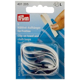 Prym PRYM_401205-1 Clip Cloth Loops for Towelling White