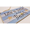 HmHome Wooden Seaside Plaque Life is better at the beach