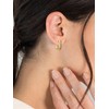 Glanzstücke München Women's Creole Earrings Square 925 Sterling Silver Yellow