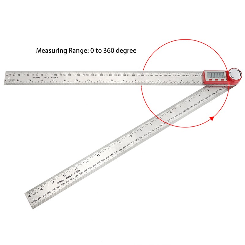 Digital Ruler Stainless Steel Electronic Ruler 360 Degree Measuring Tool