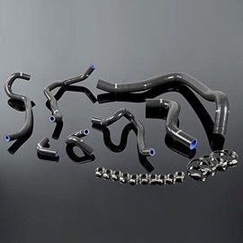 G-PLUS Silicone Heater Radiator Hose Pipe Kit Clamps Compatible With 1997-2001 Honda Accord SIR/-T CF4/CL1,Black