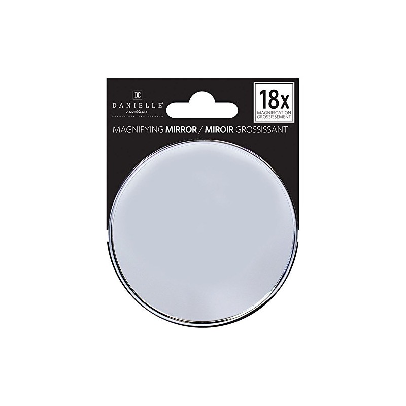 Danielle High Magnification Portable Suction Cup Mirror, 18X