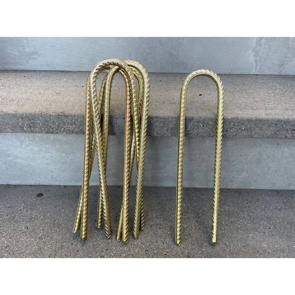 Sandbaggy Rebar Stakes - 12" Ground Anchors for Tents, Gardens,