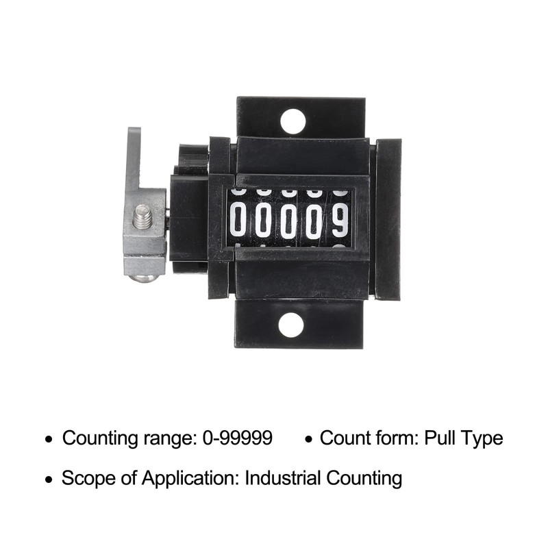 sourcing map Hand Counter with Spring 5 Digit Counter Hand