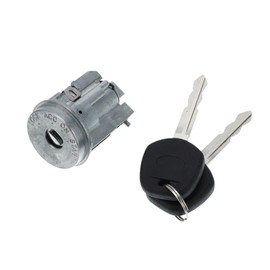 Partuto Ignition Lock Cylinder w/Keys No.690570K010 - Car Ignition Switch Cylinder Lock Assembly - for Toyota Hilux 2.7L L4 2004-2008 Metal Silver Tone - Door Lock Cylinder 1 Set